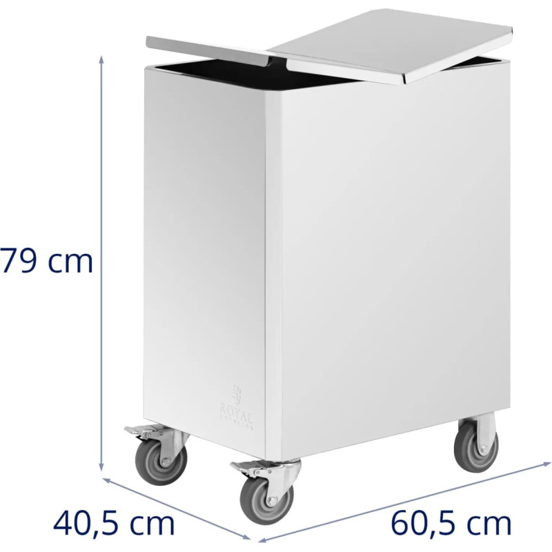 Royal Catering Ratiņu konteiners miltiem, beramajiem produktiem 17 l 60,5 x 40,5 x 79 cm