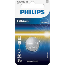 Battery PHILIPS CR2032 Lithium 1pc Blister