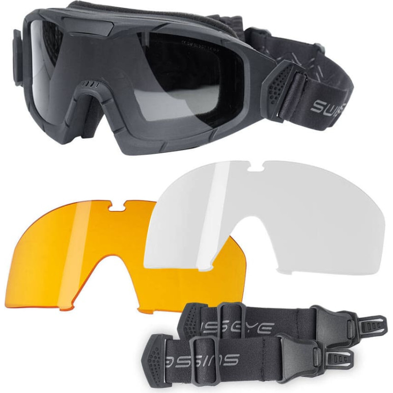 Swiss Eye - Šaušanas brilles R-Tac - Melns - Trīs vizieri - 18840