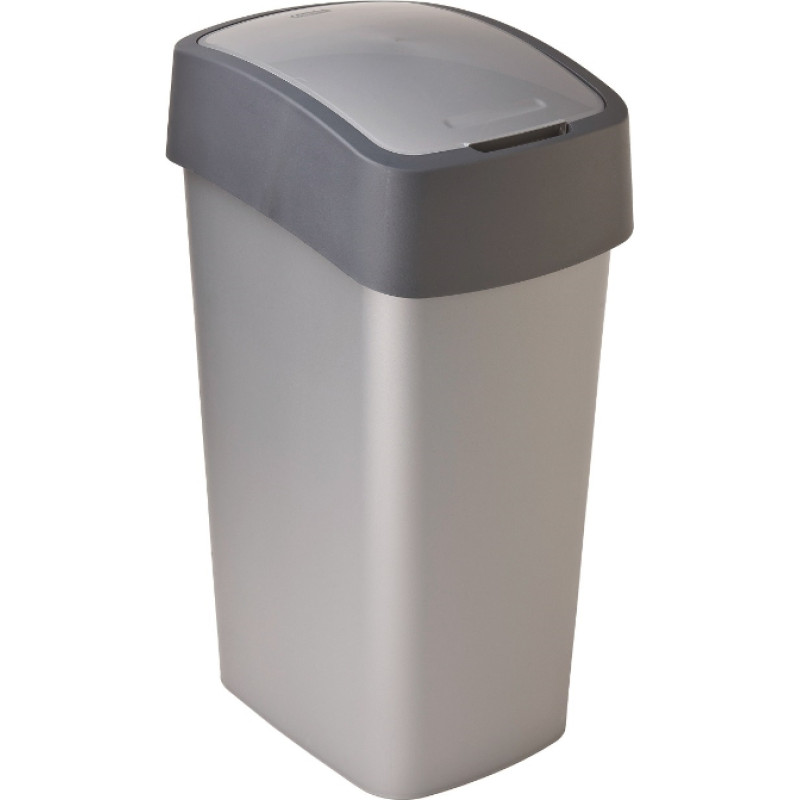 Curver Atkritumu spainis Flip Bin 45L sudraba|pelēks