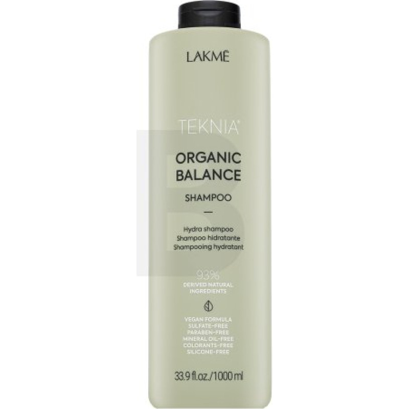 Lakmé Teknia Organic Balance šampūns barojošs šampūns ikdienas lietošanai 1000 ml