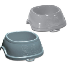 Stefanplast Barības bļoda Break 1 0,4L 17x17x6cm asorti pelēka|zila