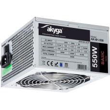 ATX power supply 550W Akyga AK-B1-550 P4 PCI-E 6+2 pin 3x SATA 2x Molex PPFC FAN 12cm