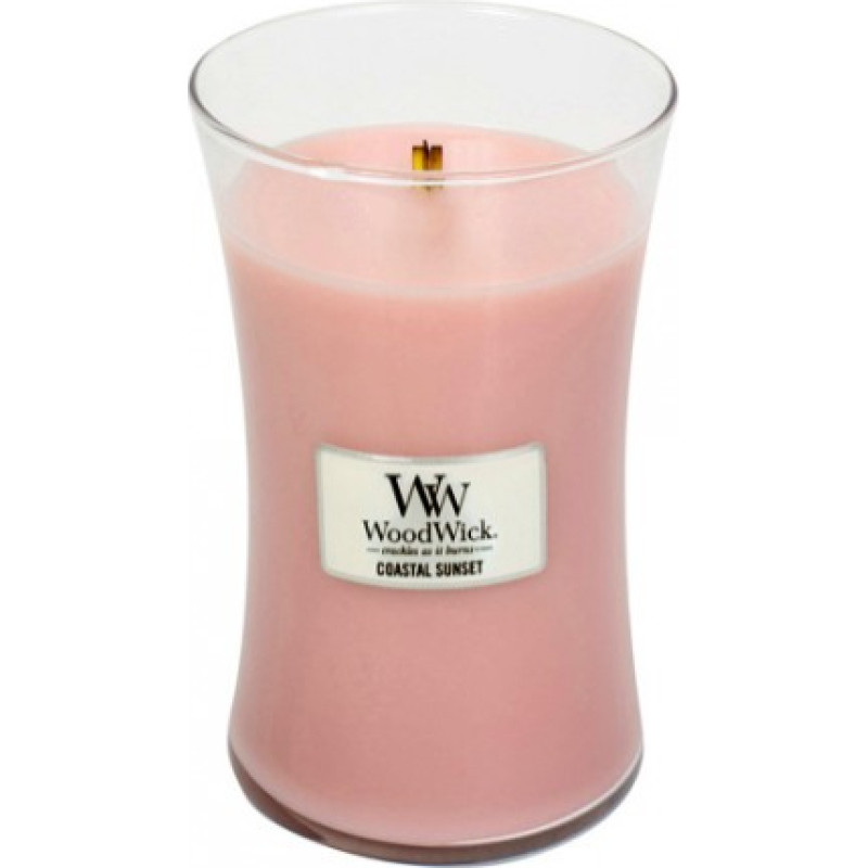 Woodwick Coastal Sunset scented candle with wooden wick 609,5 g