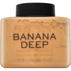 Makeup Revolution Baking Powder Banānu dziļais pūderis viendabīgai un mirdzošai sejas ādai 32 g