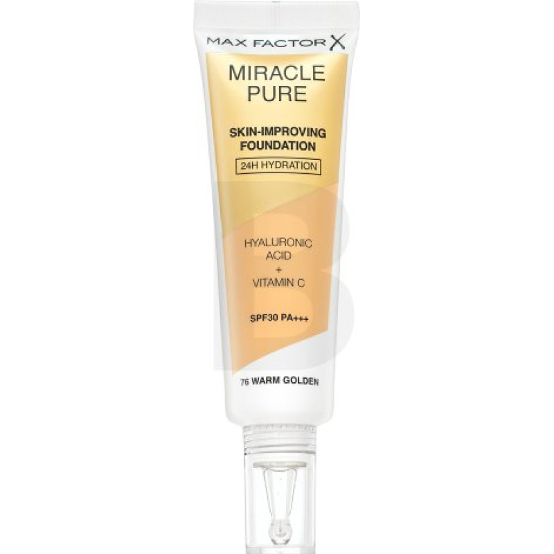 Max Factor Miracle Pure Skin-Improving Foundation ilgnoturīgs mitrinošs grims 76 Warm Golden 30 ml