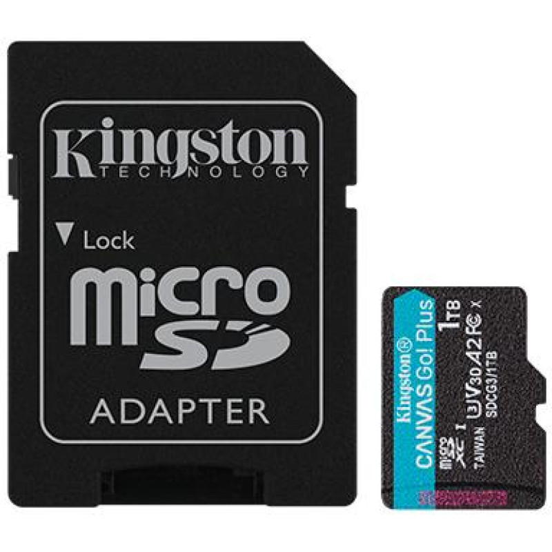 Kingston Flash-Card Canvas Go Plus inkl. SD Adapter - SDXC UHS-I - 1 TB