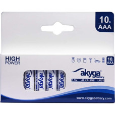 Alkaline battery Akyga AKY1970 AAA LR03 Zn-MnO2, 1.5V|1300mAh 10pcs|box