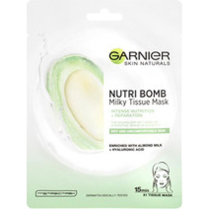 Garnier Skin Naturals Milky Tissue Mask - Textile face mask with almond milk for dry and sensitive skin