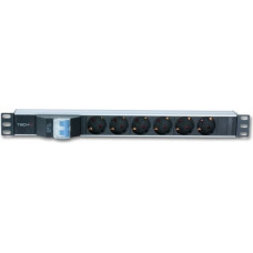 Techly Power Strip Rack 19 inches 1U 250V|16A 6xSCHUKO, 3m