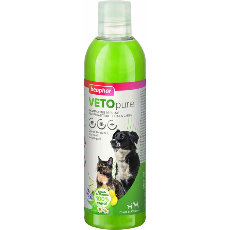 Beaphar Pret blusām, ērcēm šampūns : Beaphar BIO Veto pure, 250 ml
