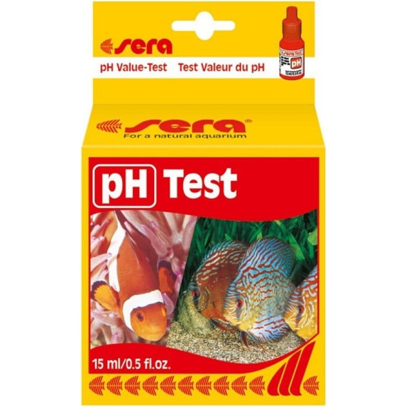 Sera Tests, kondicionētājs ūdenim pH līmeņa regulēšanai : Sera pH tests, 15ml