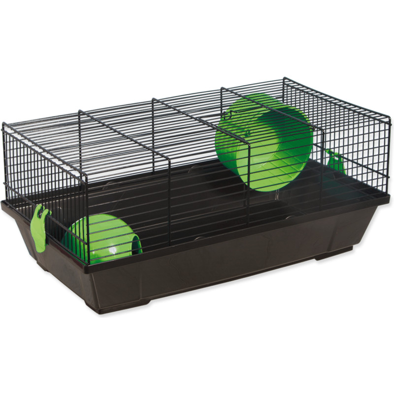 Placek Būris : Placek Cage Viktor black, accessories green, 50.5*28*21cm