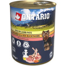 Ontario Konservi suņiem : Ontario Dog Lamb Pate with Sea Buckthorn 800g
