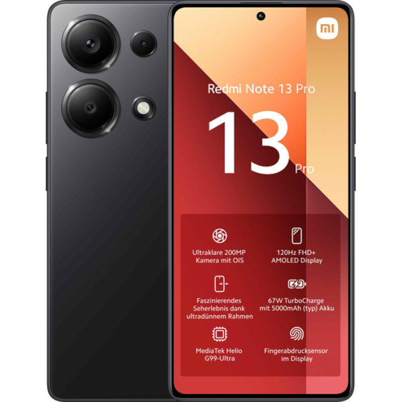 Xiaomi Redmi Note 13 Pro 4G 8GB|256GB Midnight Black