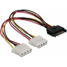 Delock SATA 15p2x4pin Molex F 20cm  4043619651597