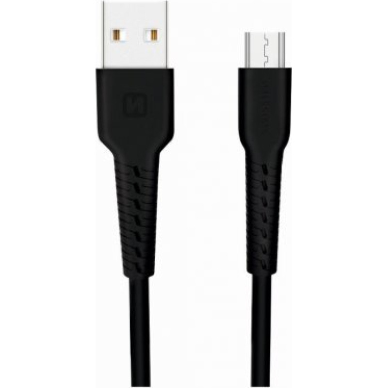 Swissten Basic Fast Charge 3A Micro USB Datu un Uzlādes Kabelis 1m Melns