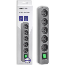 Power strip 5 sockets, 1.8m, Grey