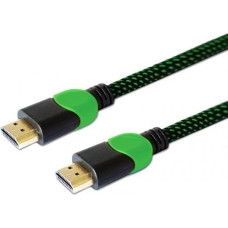 Cable HDMI GCL-03 1.8m, v2.0, braid green