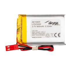 Lithium Polymer Battery Akyga AKY0620 LP523450 Li-Po 3.7V | 900mAh PCM JST 2.54 2Pin Connector 150mm