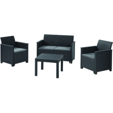 Keter Dārza mēbeļu komplekts Elodie 2 Seater Sofa Set ar galdiņu Classic pelēks