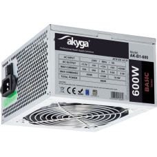 ATX power supply 600W Akyga AK-B1-600 P4 PCI-E 6+2 pin 4x SATA 2x Molex PPFC FAN 12cm