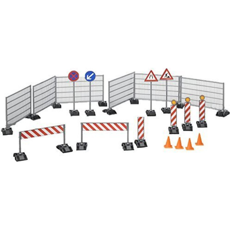 Bruder equipment: Fences  pylons  shieldsr - 62007