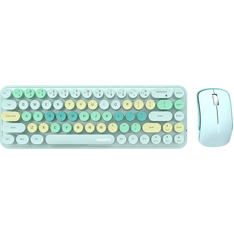 Wireless keyboard + mouse set MOFII Bean 2.4G (Green)