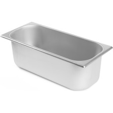 Hendi Profesionāla nerūsējošā tērauda saldējuma paplāte 360x165x120mm ietilpība 5L - 807019