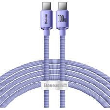 Baseus Kabelis ātrai uzlādei un datu pārsūtīšanai USB-C USB-C 100W 2m violets