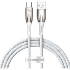 Baseus Glimmer USB-A — USB-C 1 m ātrās uzlādes kabelis — balts