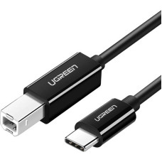 Printera kabelis no USB-C 2.0 uz USB-B UGREEN US241, 1 m (melns)
