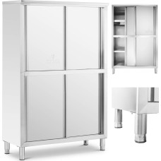 Royal Catering Nerūsējošā tērauda uzglabāšanas skapis ar bīdāmām durvīm 180x118x50cm