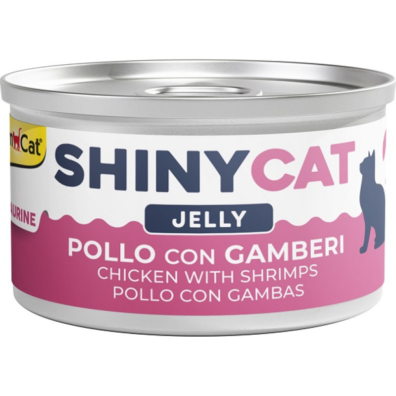 Gimborn Konservēta barība kaķiem  - Gimborn SHINYCAT JELLY CHICKEN WITH SHRIMPS 70g
