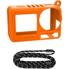 Sunnylife OA5-BHT885-C silicone case with strap for OSMO ACTION 5 PRO (orange)