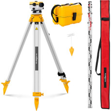 Steinberg Systems Pašlīmeņojošs optiskais nivelieris ar statīvu un statīvu - 32x palielinājuma diametrs 40mm