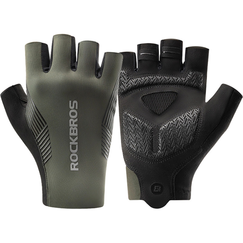 Rockbros cycling gloves spring|summer|autumn, short fingers, size: L - green