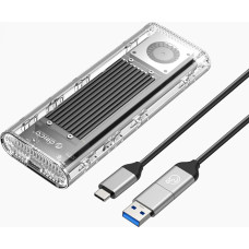 Orico TCM2-G20 M.2 NVME USB-C 3.2 20Gb/s diska korpuss — sudraba caurspīdīgs