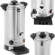 Royal Catering Divsienu ūdens sildītājs ar notecināšanas tvertni 9 L 1500 W sudraba krāsā