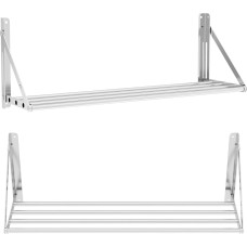 Royal Catering Salokāms nerūsējošā tērauda sienas plaukts līdz 40 kg 100 x 30 cm