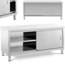Royal Catering Galds, centrālā darba virsma ar bīdāmo durvju skapi 180 x 70 x 85 cm
