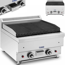 Royal Catering Lavas akmens grils dabasgāzei, rievots, 50 x 47 cm, 2 x 7200 W