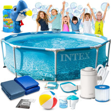 Intex Karkasa baseins 305x76 cm 16 in 1 28208 + burbuļu mašīna BEZ MAKSAS