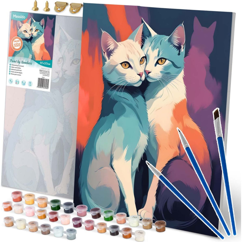 Massido Gleznojama glezna pēc skaitļiem 40x50 cm Kaķi