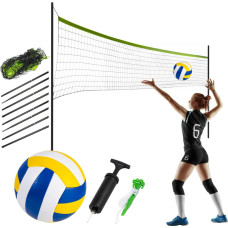 Neo-Sport Volejbola un badmintona tīkls un rāmis 570 cm