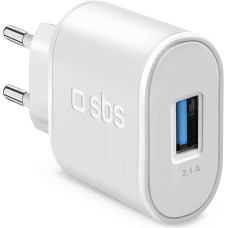 SBS USB-A 10W sienas lādētājs - balts