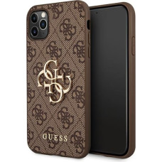 Guess GUHCN654GMGBR iPhone 11 Pro Max brązowy|brown hardcase 4G Big Metal Logo