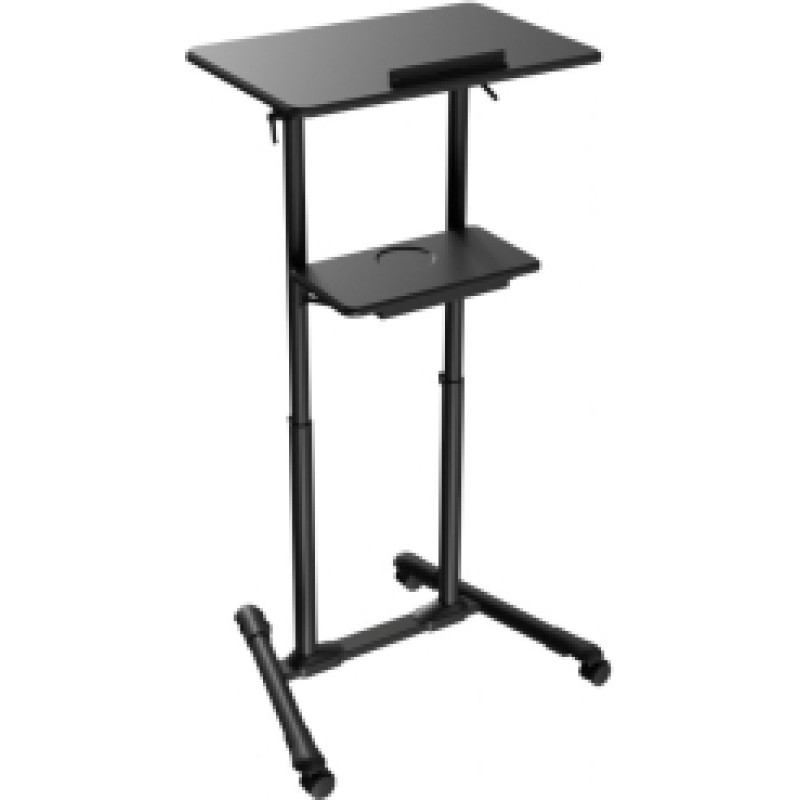 Stiprinājums Gembird Mobile Lecture Desk with Caster Wheels Black