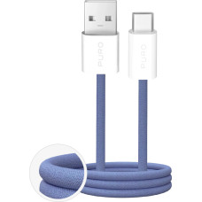 Puro Fabrik 2.0 10W USB-A - USB-C Braided Cable 1.5m - Blue