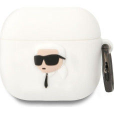 Etui Karl Lagerfeld 3D Silicone NFT do    AirPods 4 biały